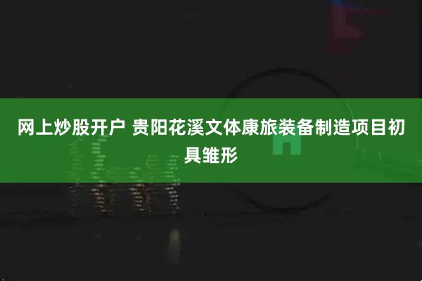 网上炒股开户 贵阳花溪文体康旅装备制造项目初具雏形